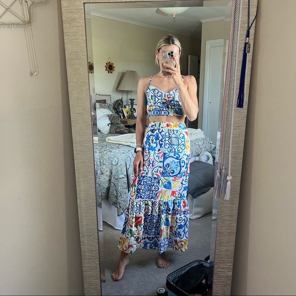 Venetian Italian print summer set